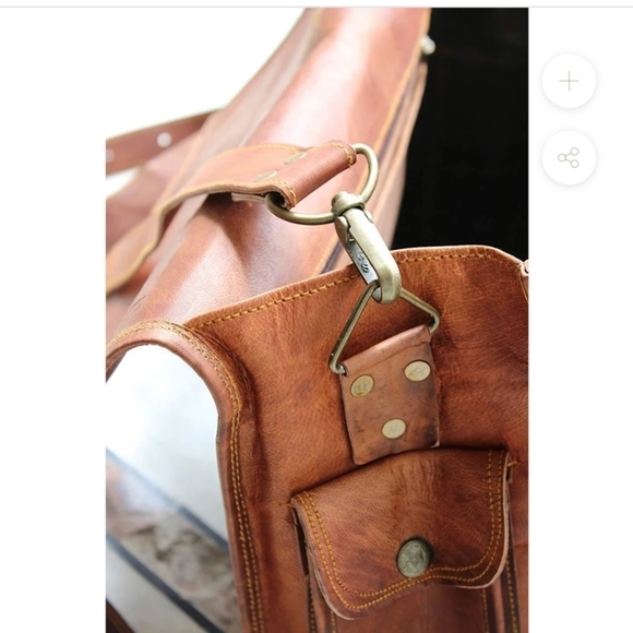 VINTAGE HANDMADE LEATHER BAG - Picture 4 of 7